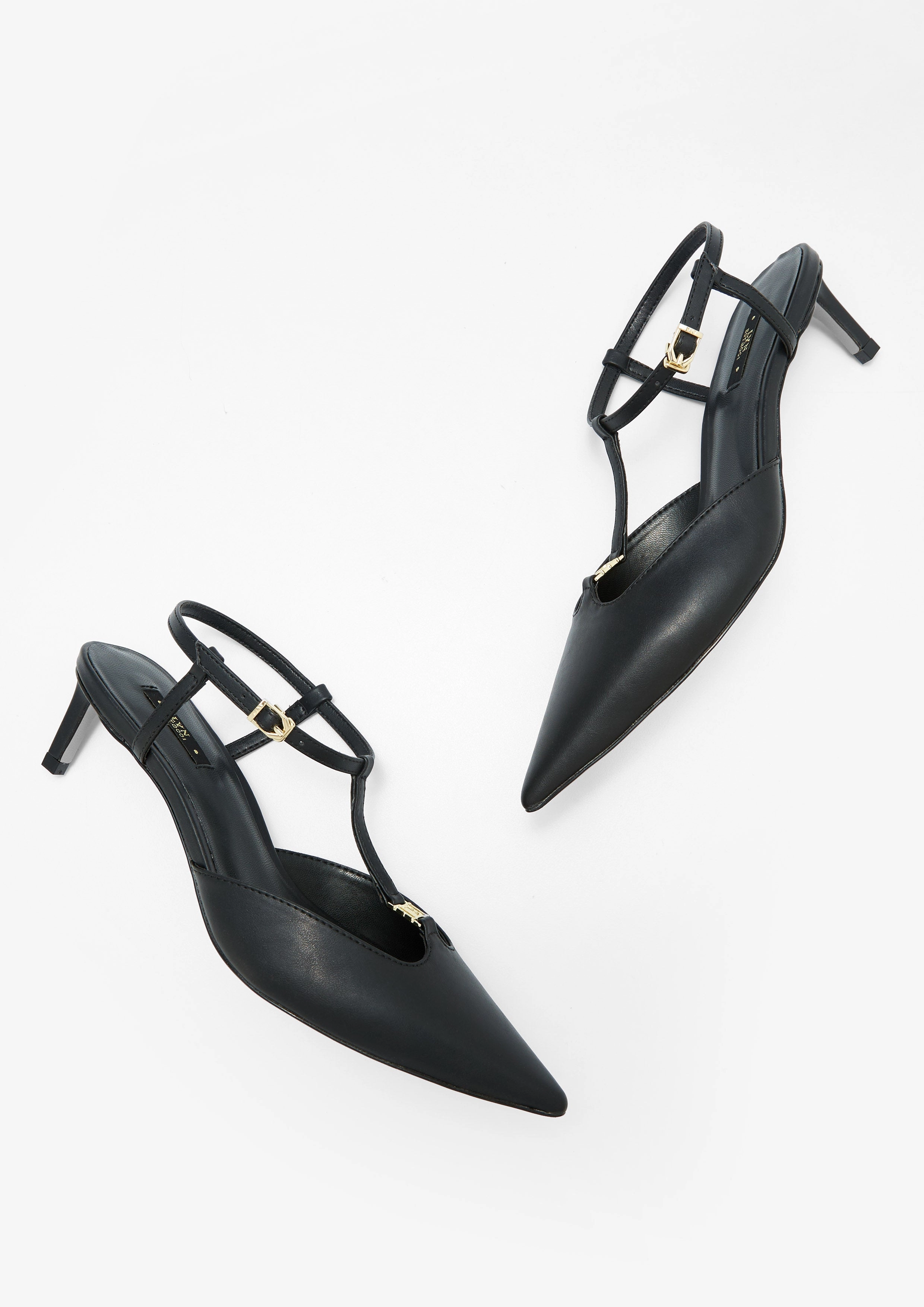 Cady Mid Heel Sandals Black