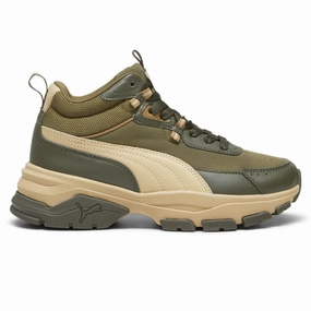 Puma Ninja Turtle Shoes Suede Cassia Via Mid Lace Up Sneakers