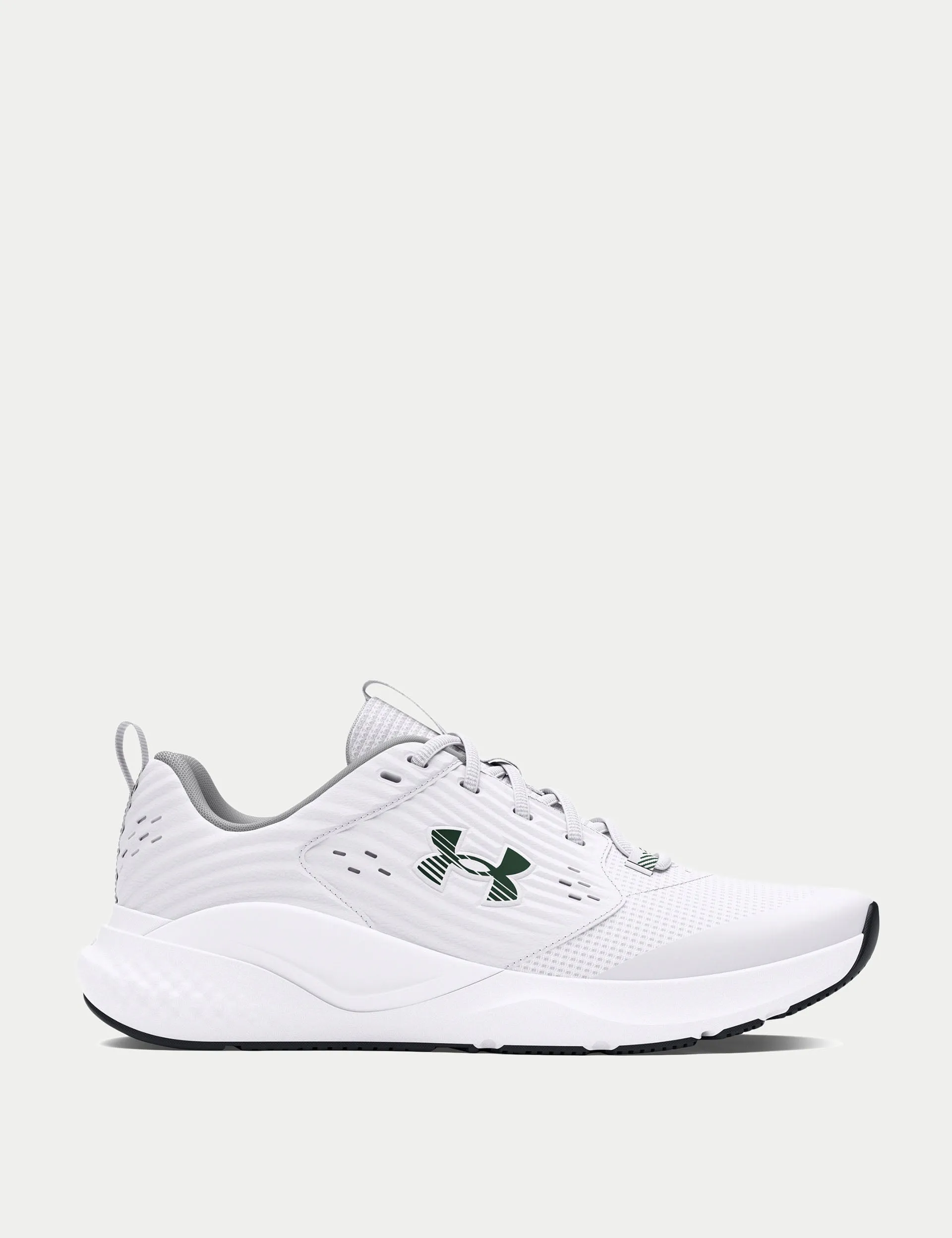 Charged Commit TR 4 - White/Mod Gray/Forest Green Best Fast Training Shoes