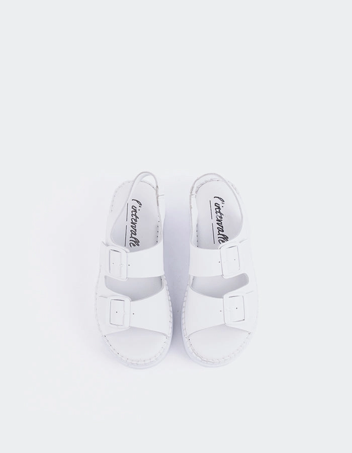 Grafton White Leather Sandals Kohls
