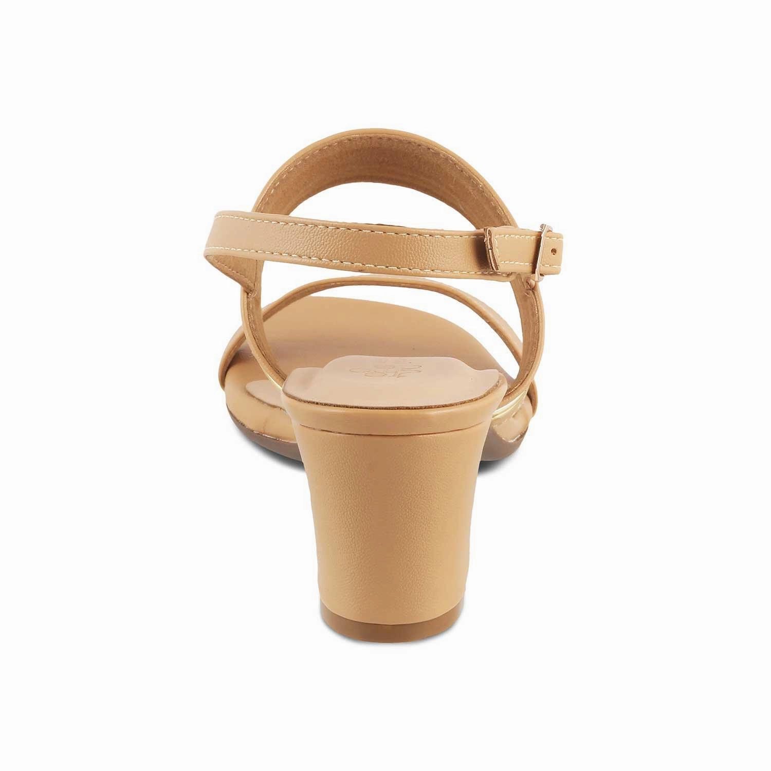 Western Boot Sandals The Jovi Beige Women's Dress Block Heel Sandals Tresmode