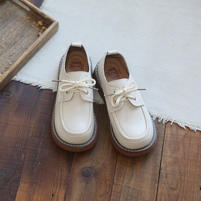 Born Shoes Loafers Women Retro Leather Lace-Up Casual Loafers