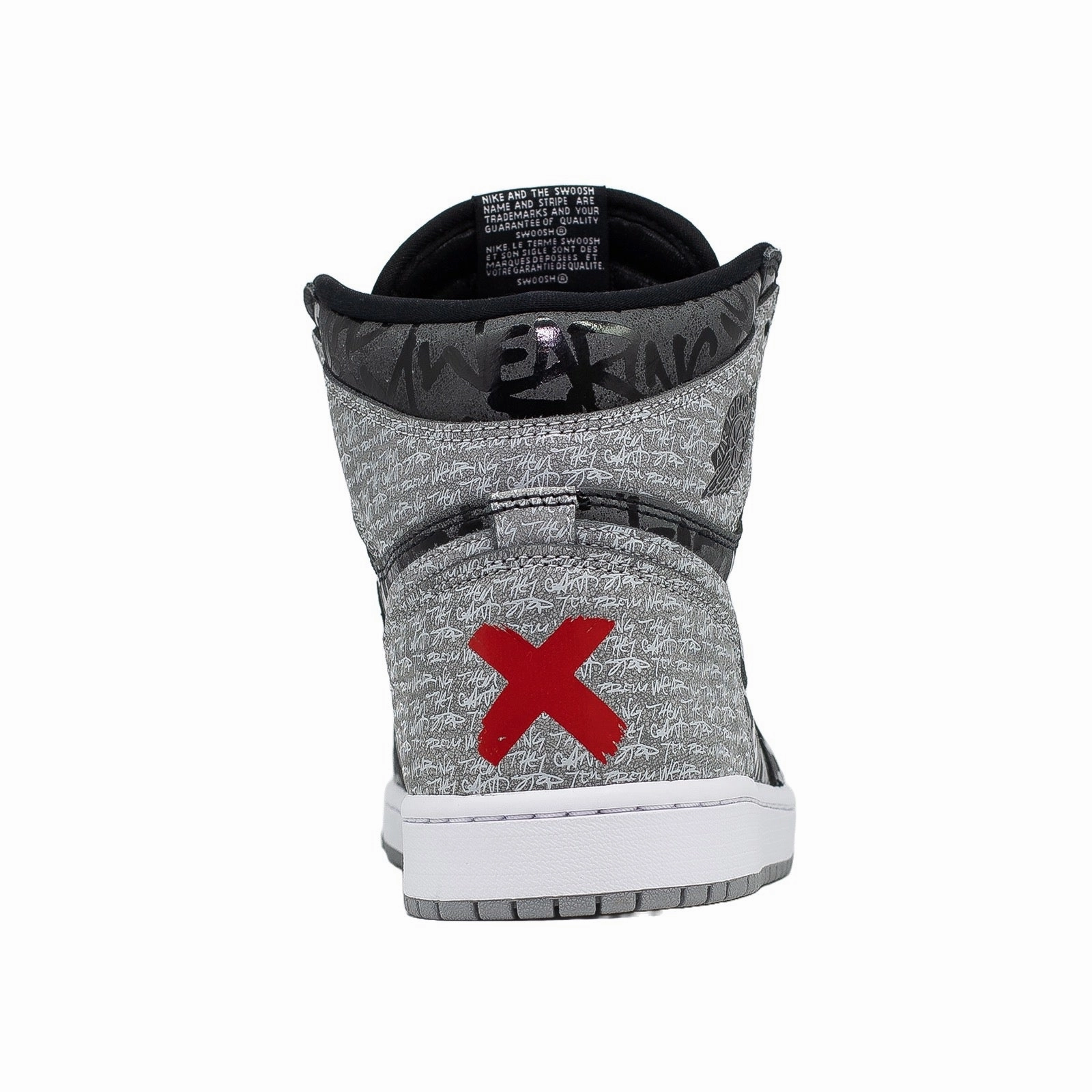 Air Jordan 1 High, Rebellionaire White Athletic Sneakers