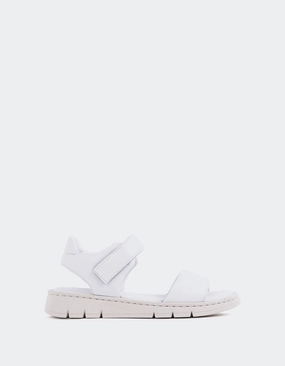 Thick Sole Sandals Belgrave White Leather