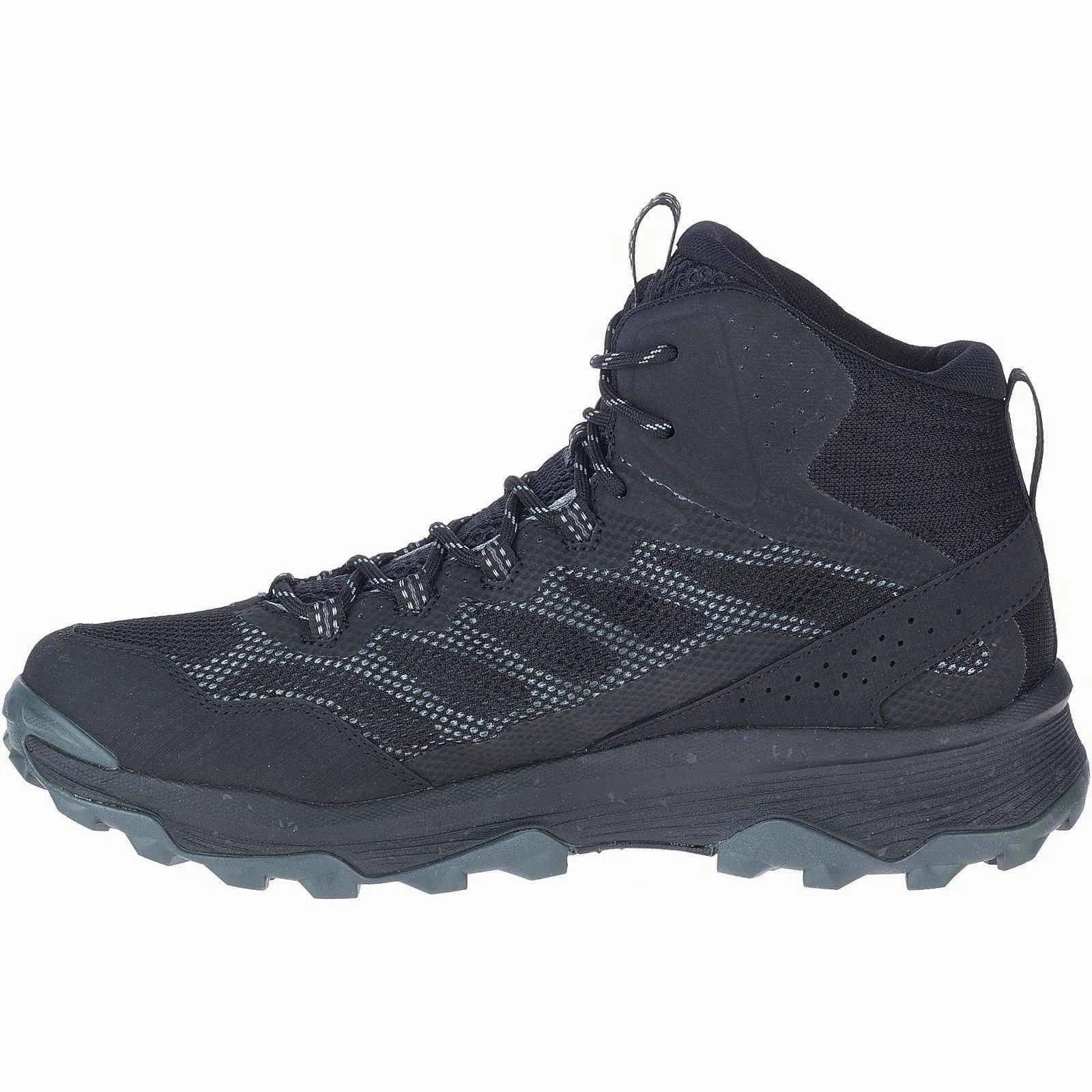 Alverstone Hiking Shoes Merrell Speed Strike Mid GORE-TEX Mens Walking Boots - Black
