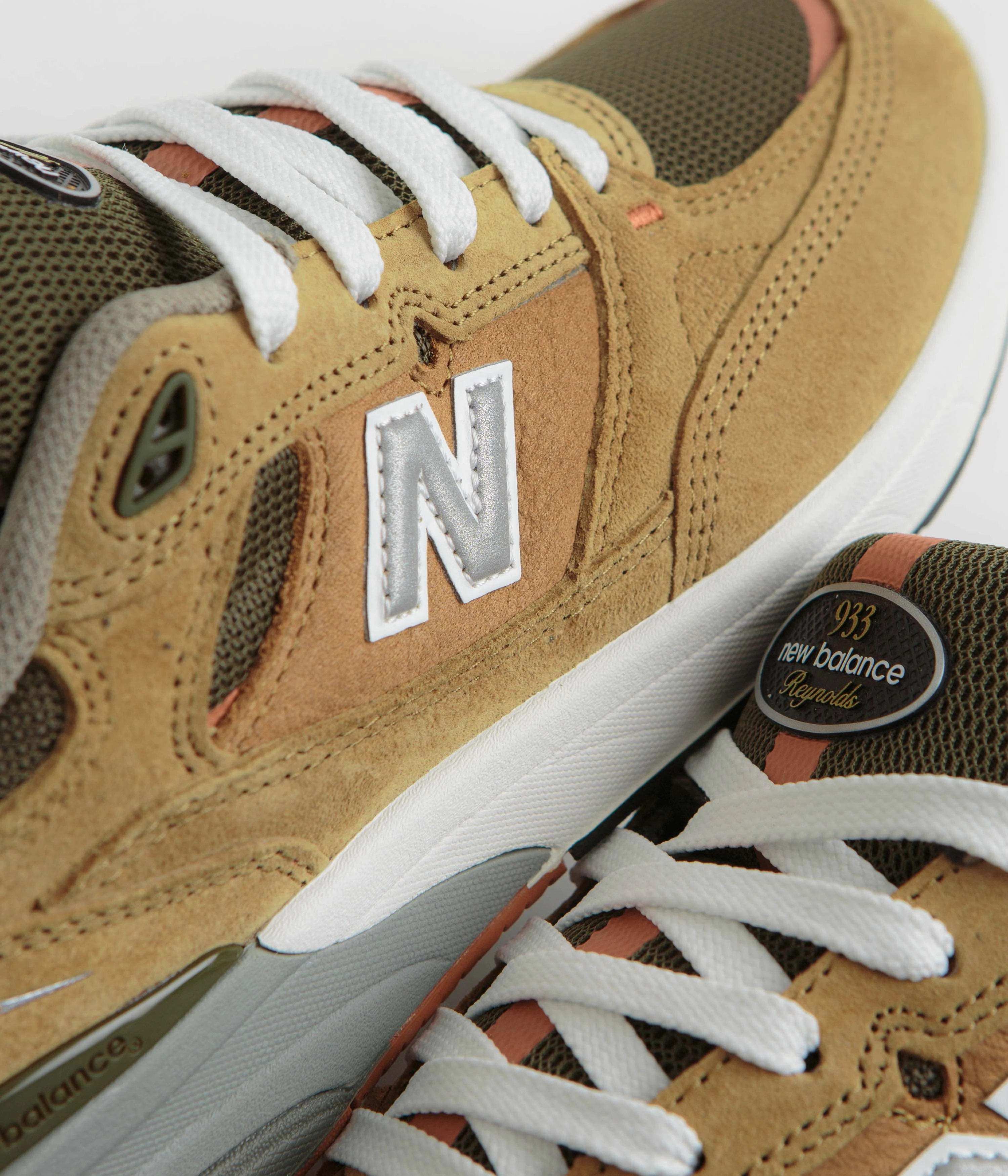 New Balance 574 Marsh Green New Balance Numeric 933 Andrew Reynolds Shoes - Camel