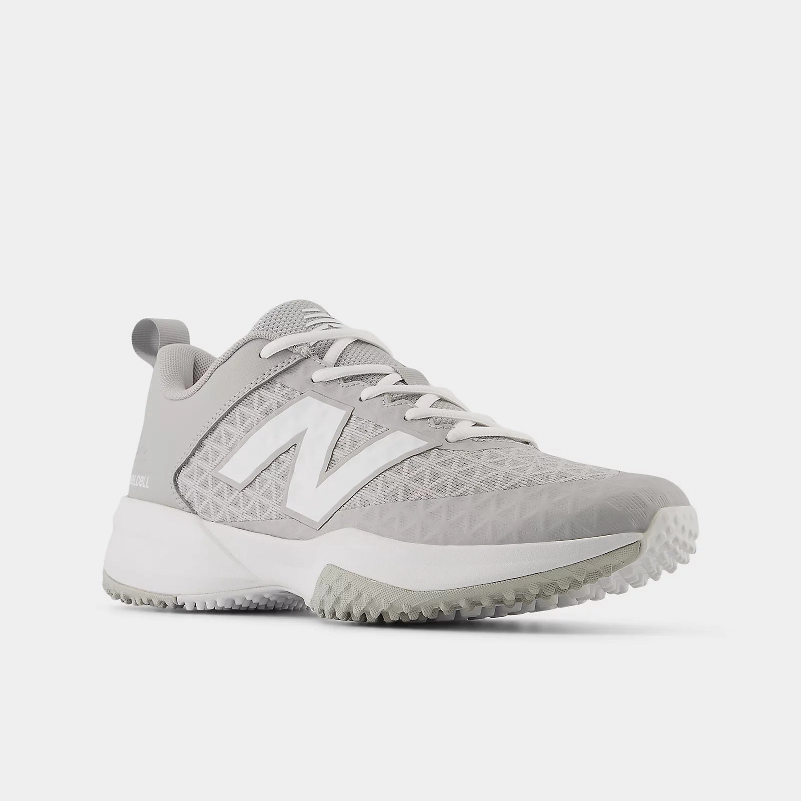 New Balance Men's Fuelcell 4040 v8 Turf Baseball Shoes - Grey/White - T4040TG8