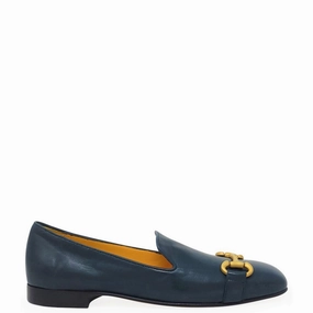 Loafers With Lug Soles Teal Leather Square Toe Loafer