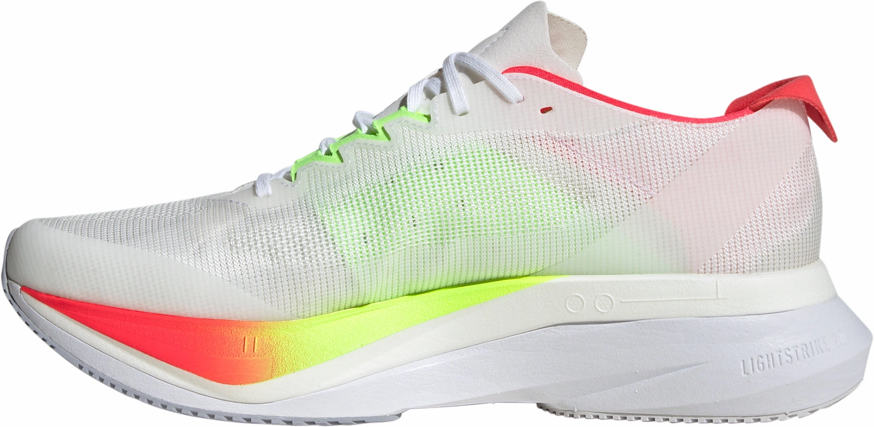 adidas Adizero Boston 12 Mens Running Shoes - White Wide Training Shoes