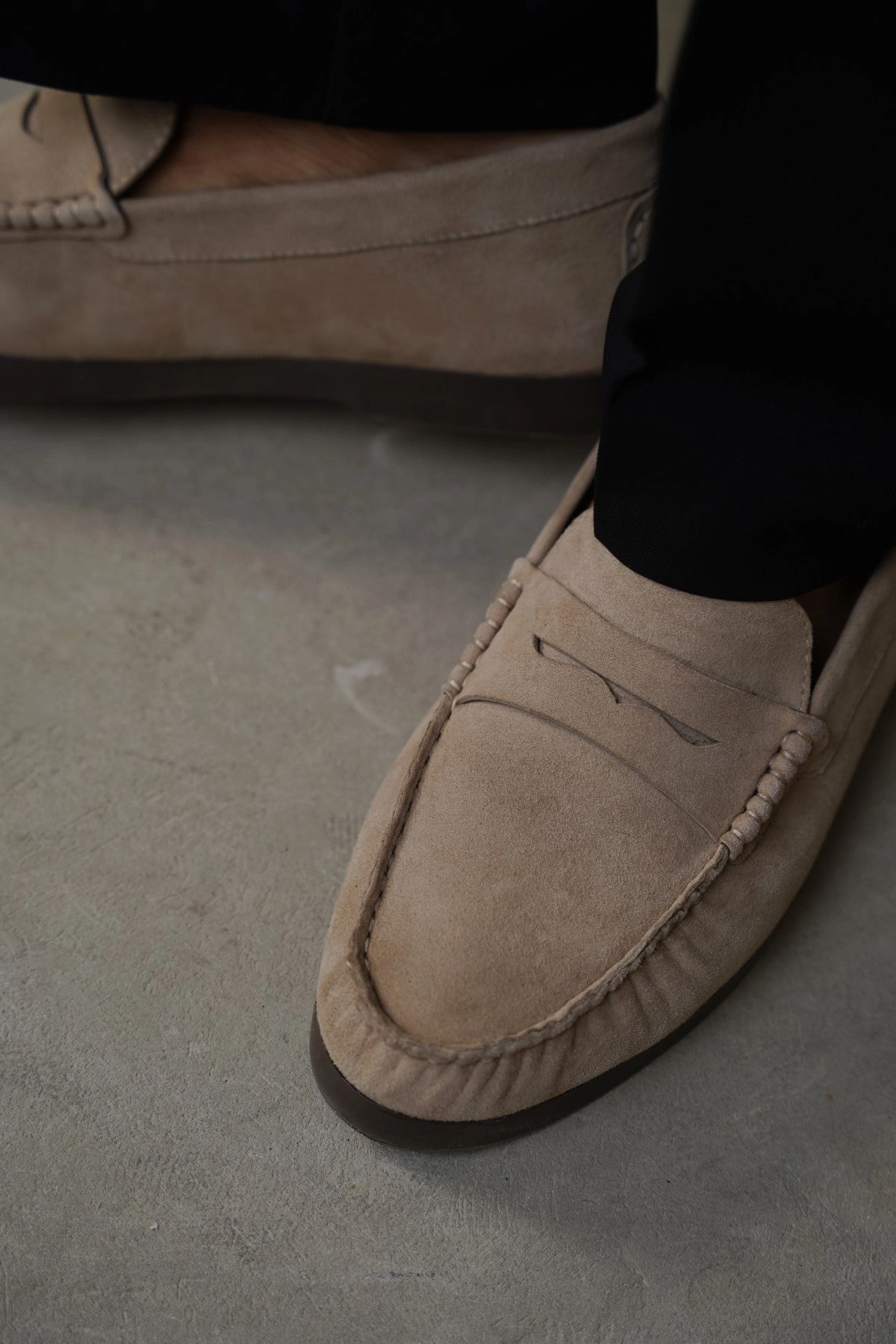 GOAT SUEDE LEATHER LOAFERS Penny Loafers Suede