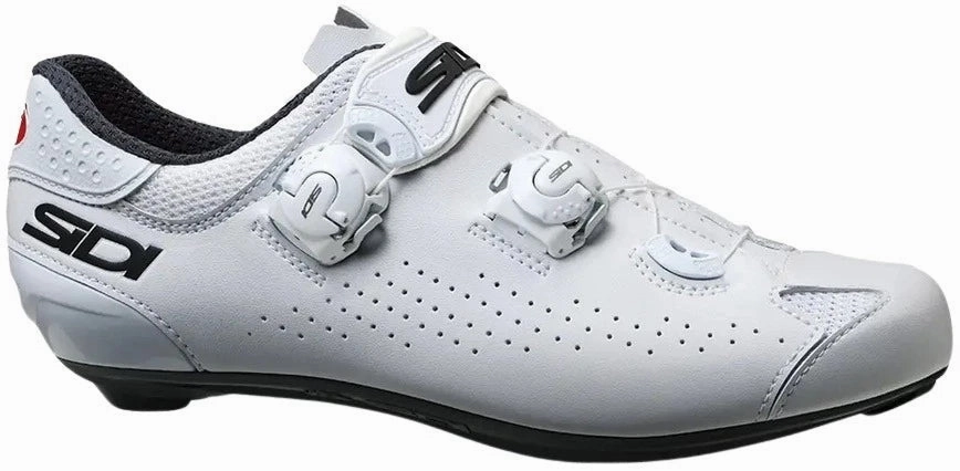 Sidi Genius 10 Road Cycling Shoes - White Insulated Cycling Shoes