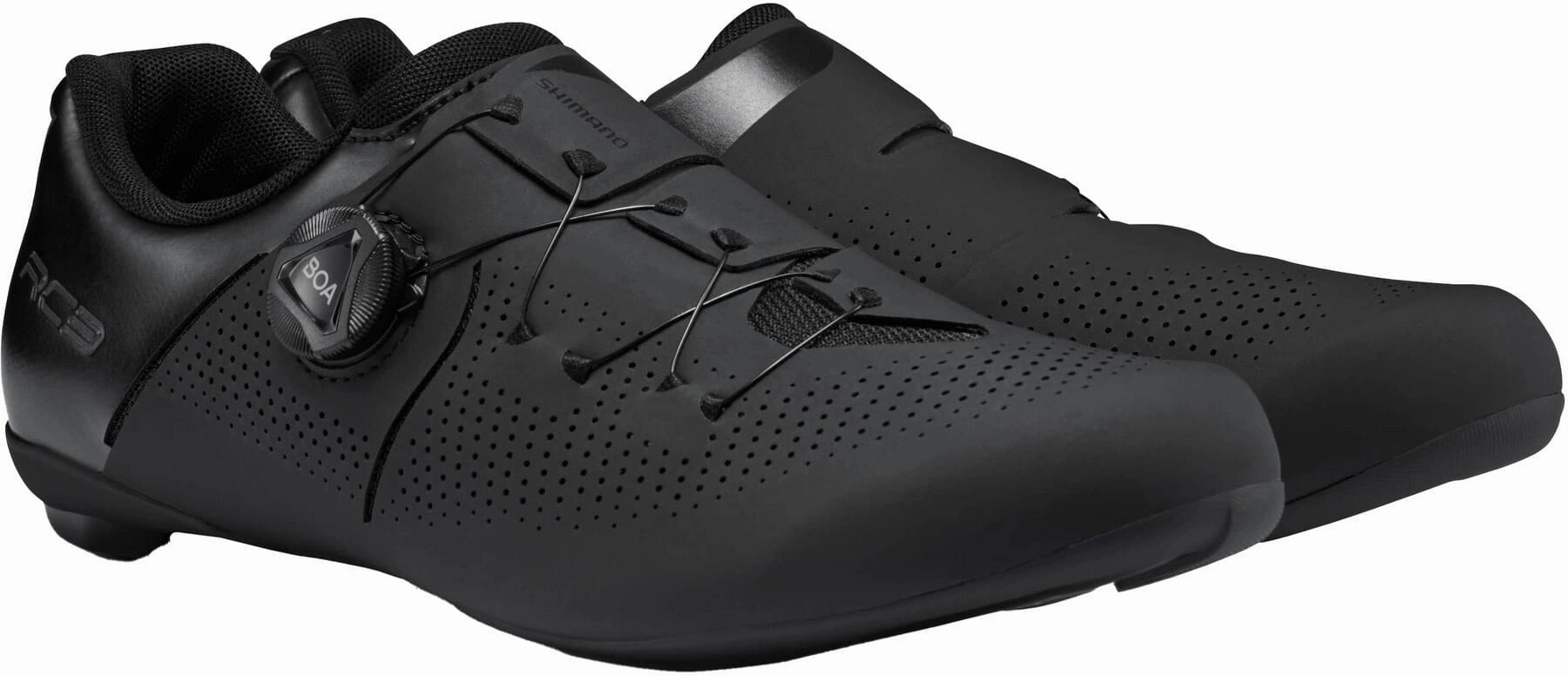 Climbing Shoes Fitting Shimano RC302 Mens Road Cycling Shoes - Black