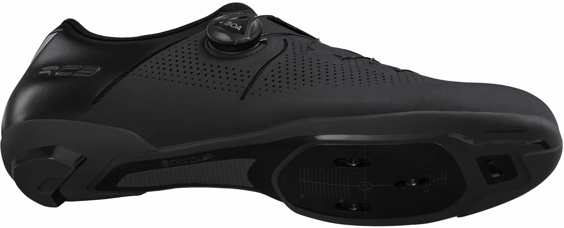 Shimano RC302 Mens Road Cycling Shoes - Black Cycling Shoe Ratchet Strap