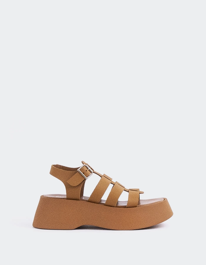 Confident Tan Leather Comfortable And Cute Sandals
