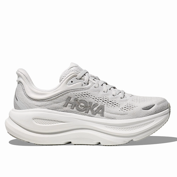 Womens Hoka Bondi 9 Wide in Stardust/Silver Warehouse Near Me