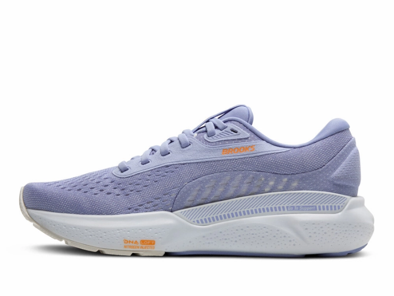 Best Running Shoes For Supination Underpronation Brooks Adrenaline GTS 24 Ladies Running Shoe (Blue Hero/White/Orange)