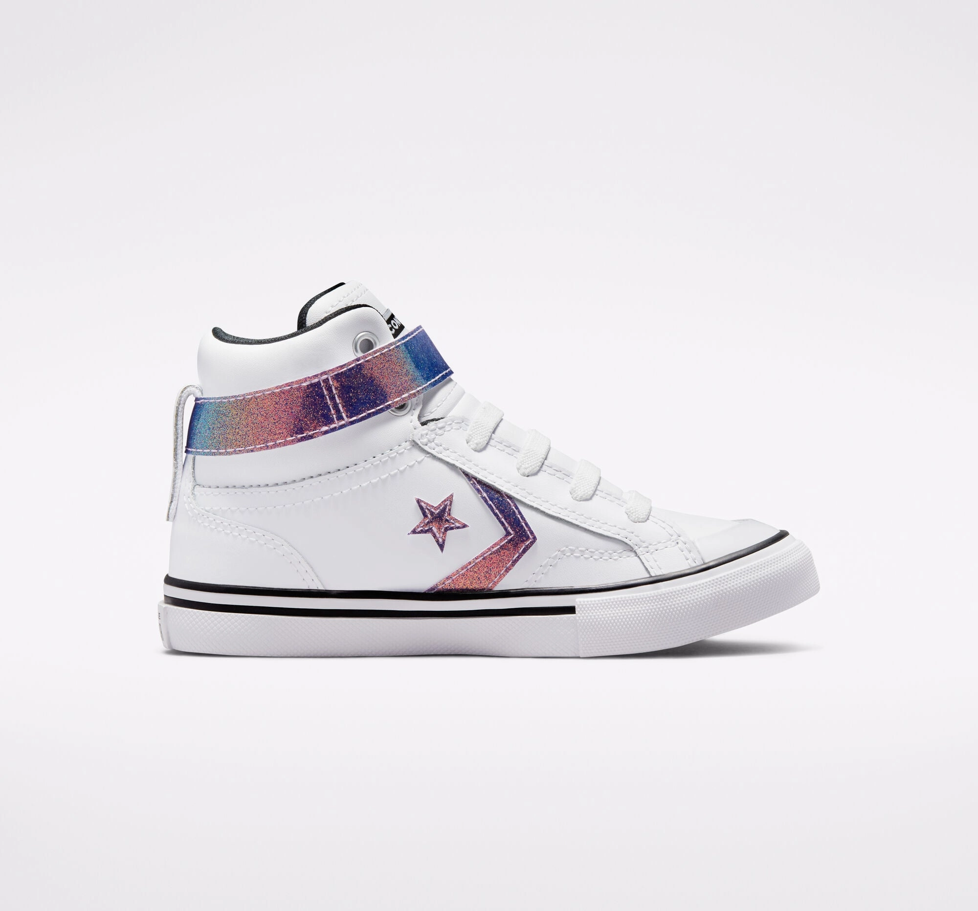 Converse Pro Blazer HI Iridescent Glitter 671533C bianco/nero/bianco Sneakers Karl Lagerfeld