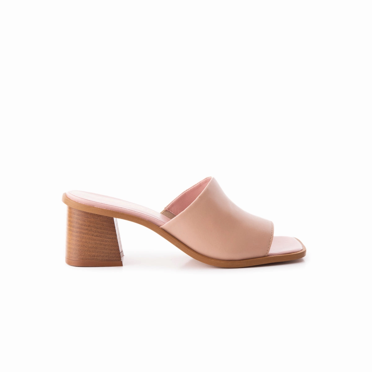 Temple Pink Leather Wood Sandals Japan