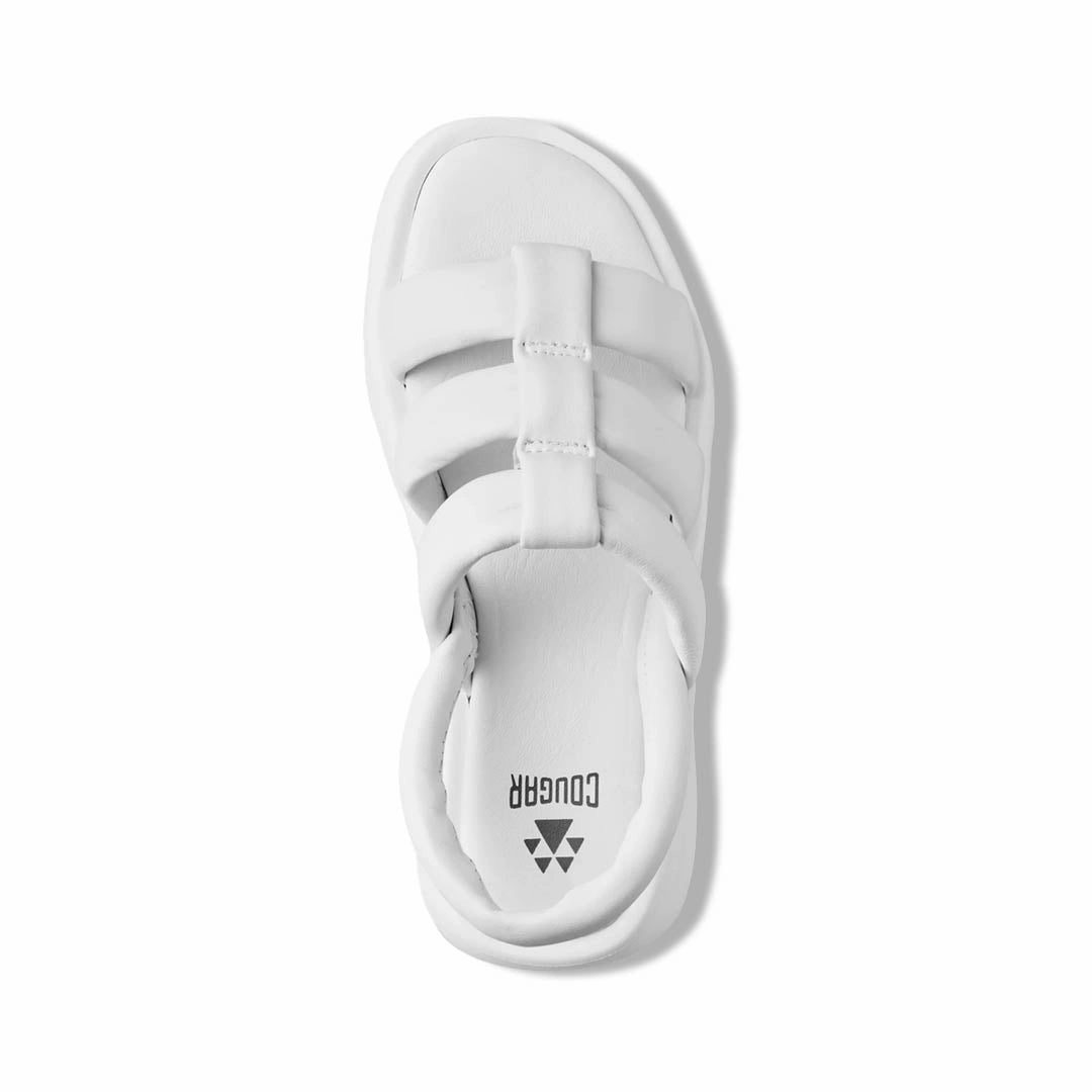 Cougar - Women's Juliana Leather Water-Repellent Sandals (JULIANA-WHT) Comfortable Strappy Sandals