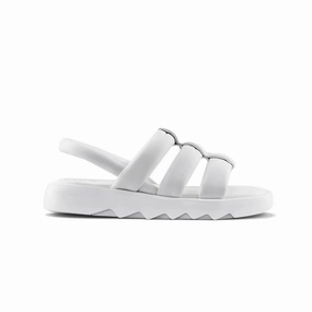 Steve Madden Platform Sandals Cougar - Women's Juliana Leather Water-Repellent Sandals (JULIANA-WHT)