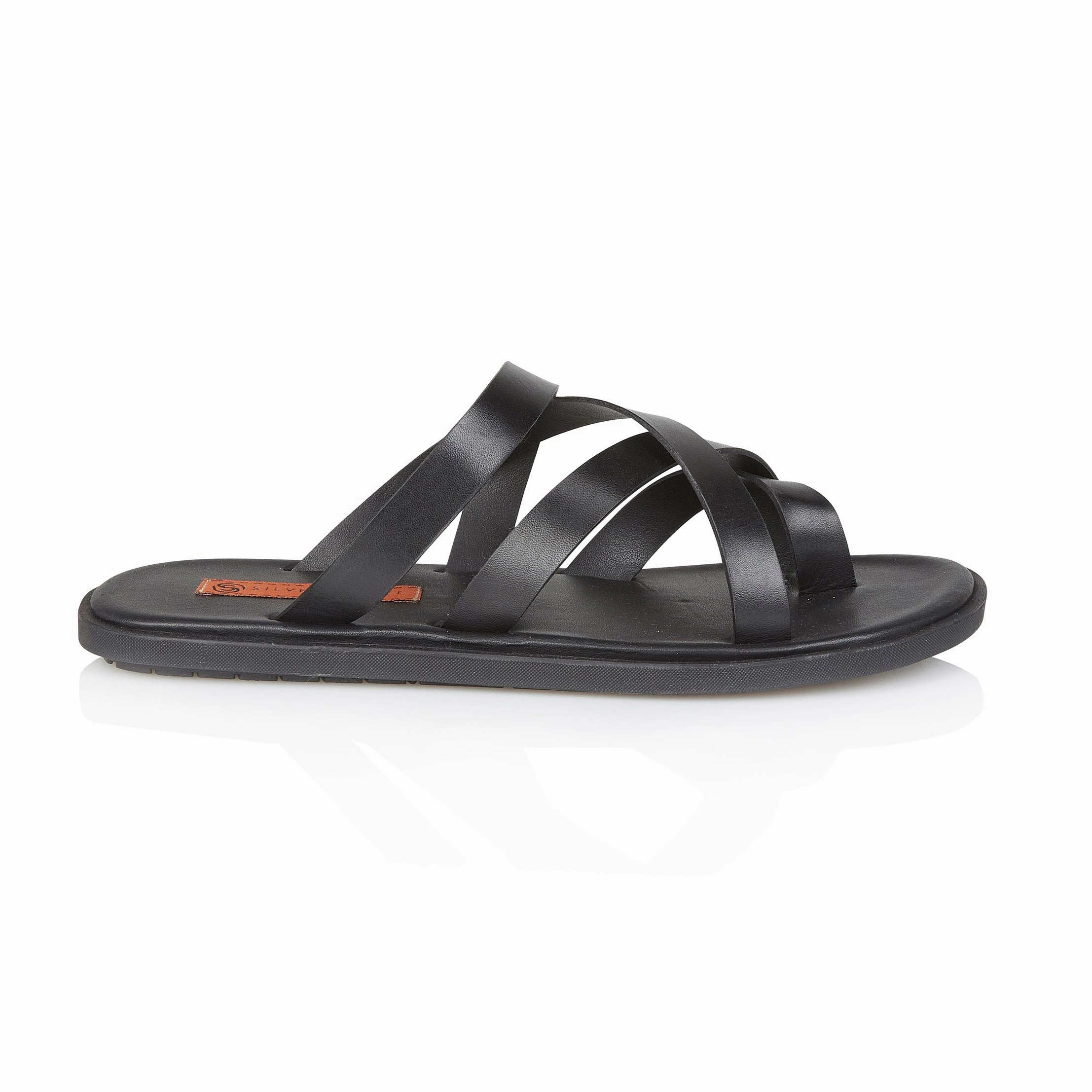 Crouchend Leather Sliders - Black Sandals In Cabo