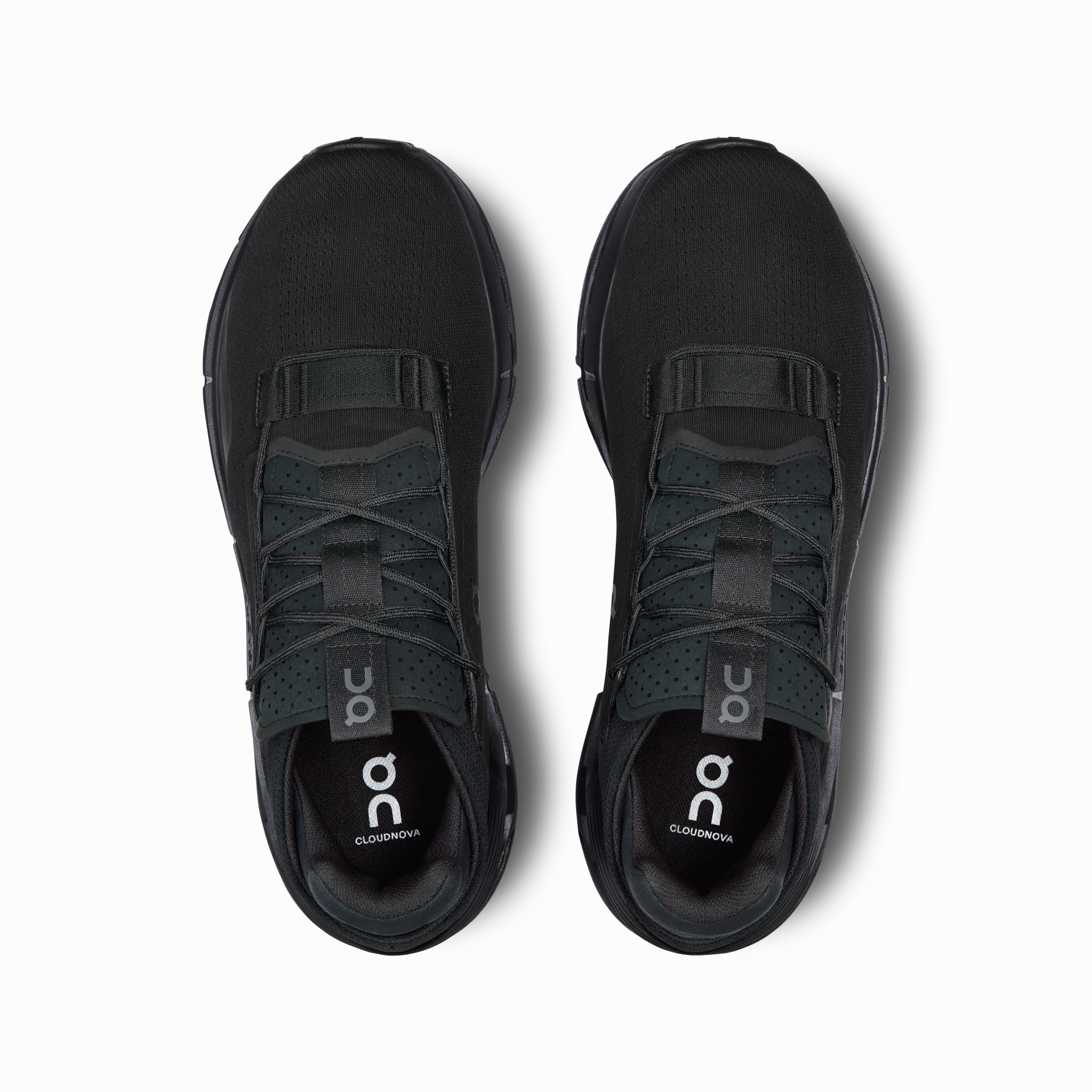 On Running Women's Cloudnova 2 Shoes - All Black Vegan Running Shoes