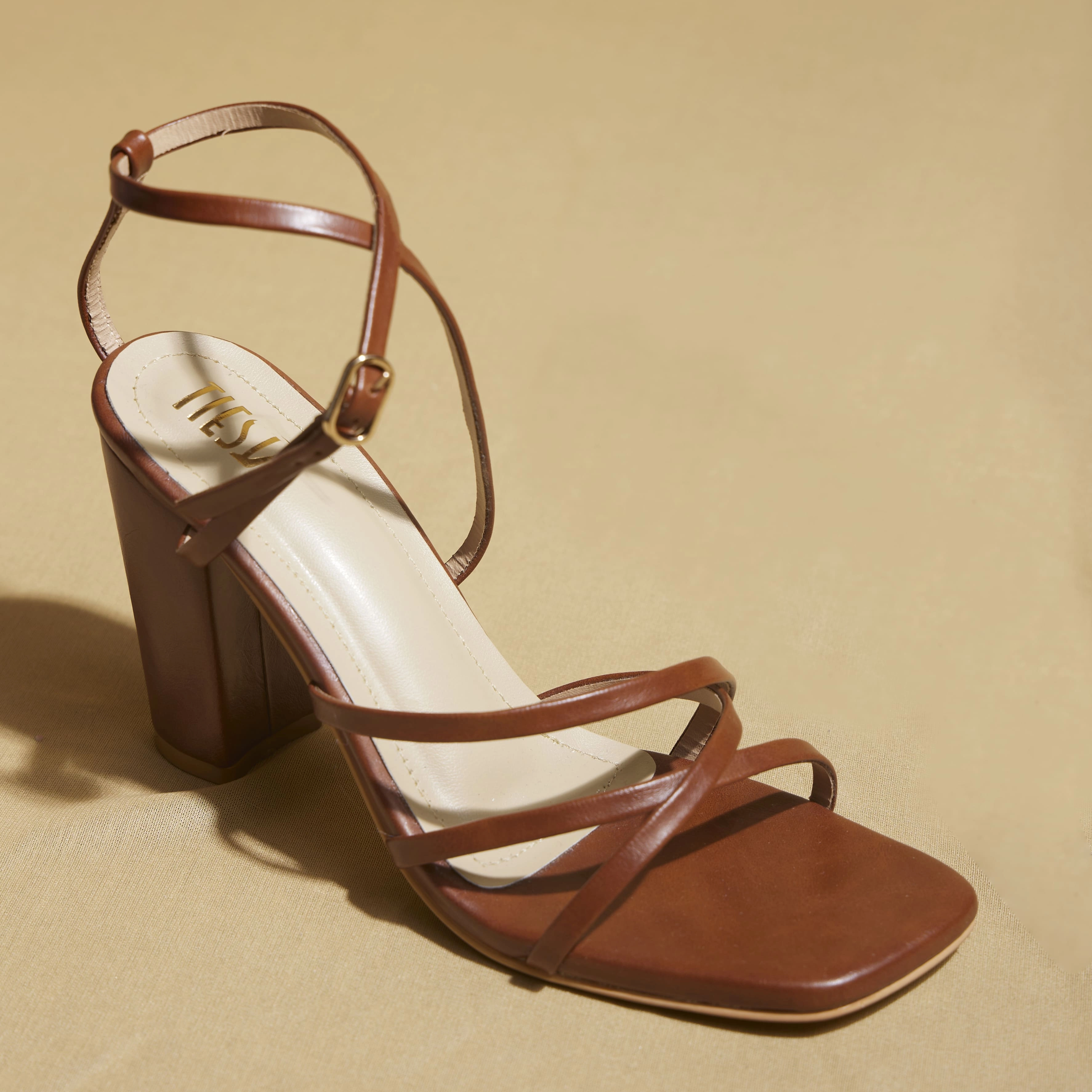 Customisable Dark Brown Formal Strappy Heels | 3.5 - 4 Inch Comfy Heels