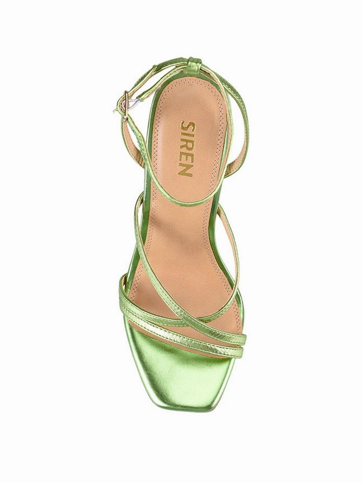 Dagger Stiletto Heels - Lime Green Metallic