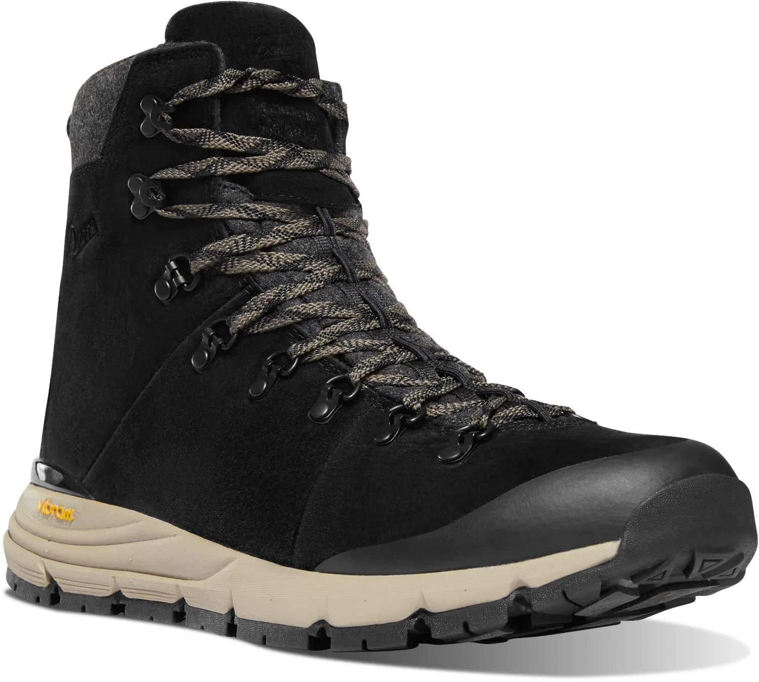 Hiking Shoes Good For Snow Danner Mens Arctic 600 Side-Zip 7in 200G Black/Brown Suede Hiking Boots