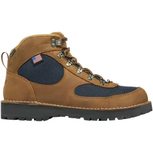 Danner Mens Cascade Crest GTX Grizzly Brown/Ursa Blue Leather Hiking Boots Best Hiking Shoes For Utah