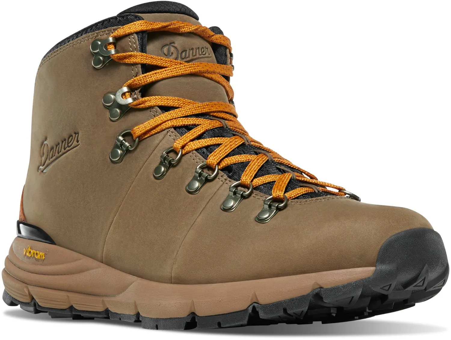 Danner Mens Mountain 600 4.5in Chocolate Chip/Golden Oak Suede Hiking Boots Best Extra Wide Hiking Shoes