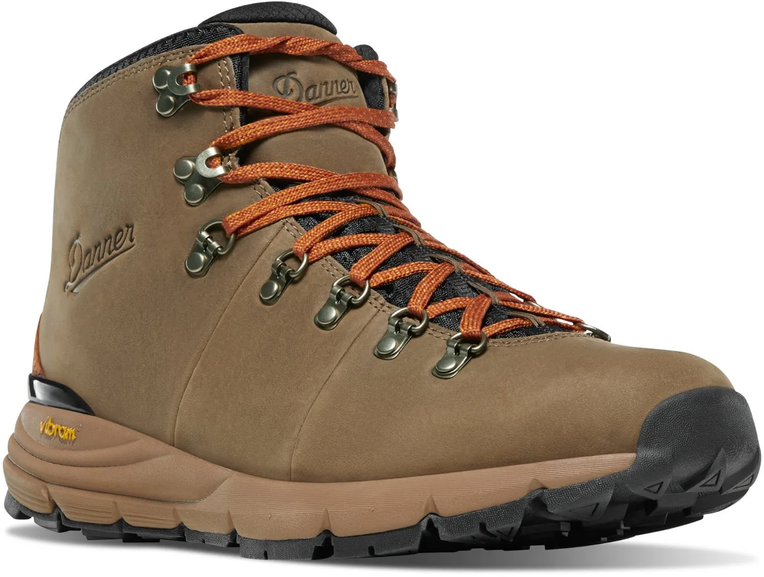 Danner Mens Mountain 600 4.5in Chocolate Chip/Golden Oak Suede Hiking Boots Hiking Shoes Boa