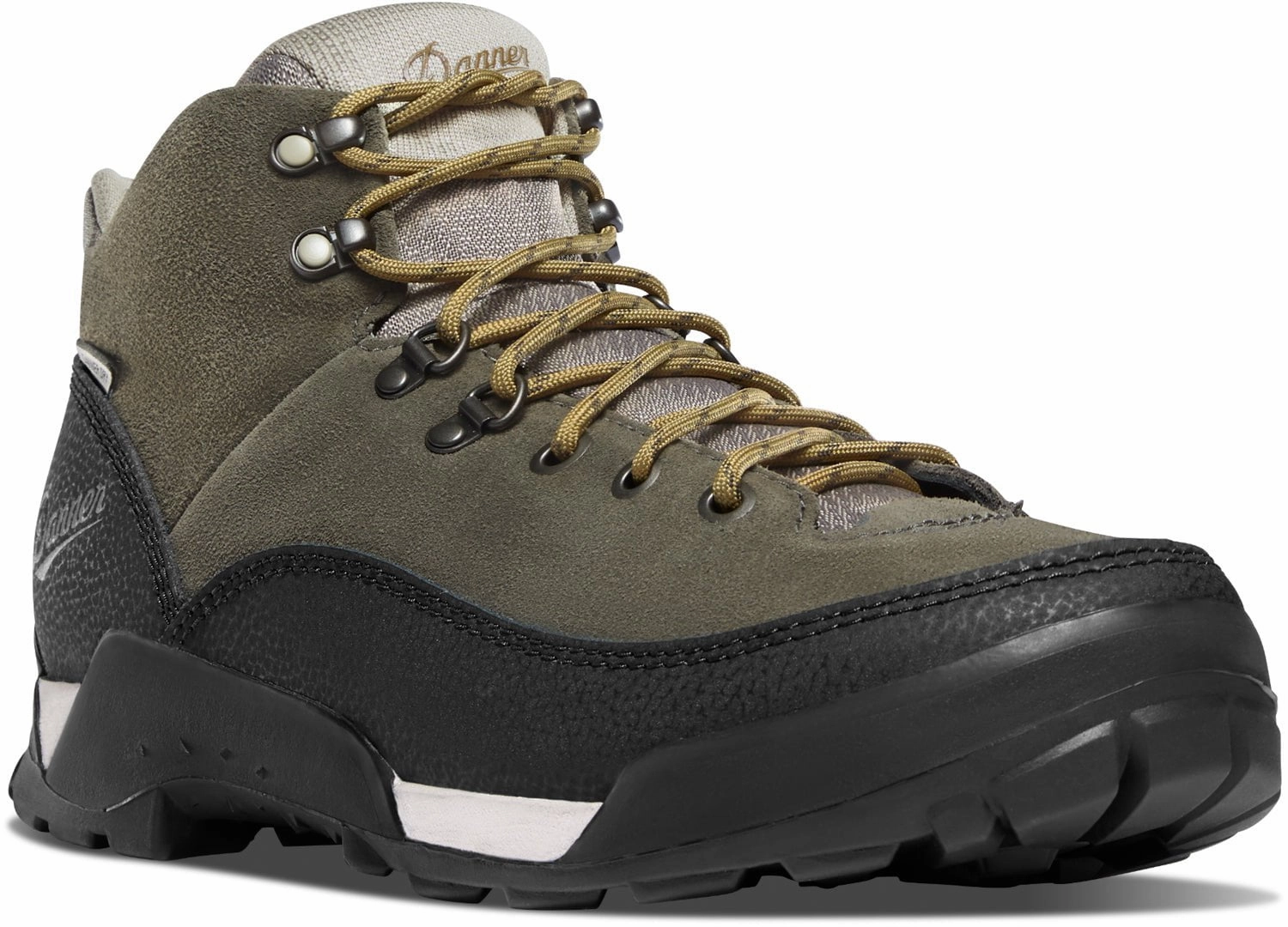 Danner Mens Panorama Mid 6in Black Olive Suede Hiking Boots Best Hiking Shoes For Knee Pain