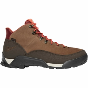 Danner Mens Panorama Mid Pinecone Brown/Bossa Nova Suede Hiking Boots Top Running Hiking Shoes