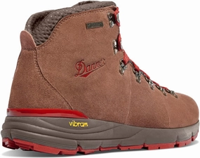 Danner Mountain 600 Mens Brown/Red Suede 4.5in WP Hiking Boots Hiking Shoes Cork