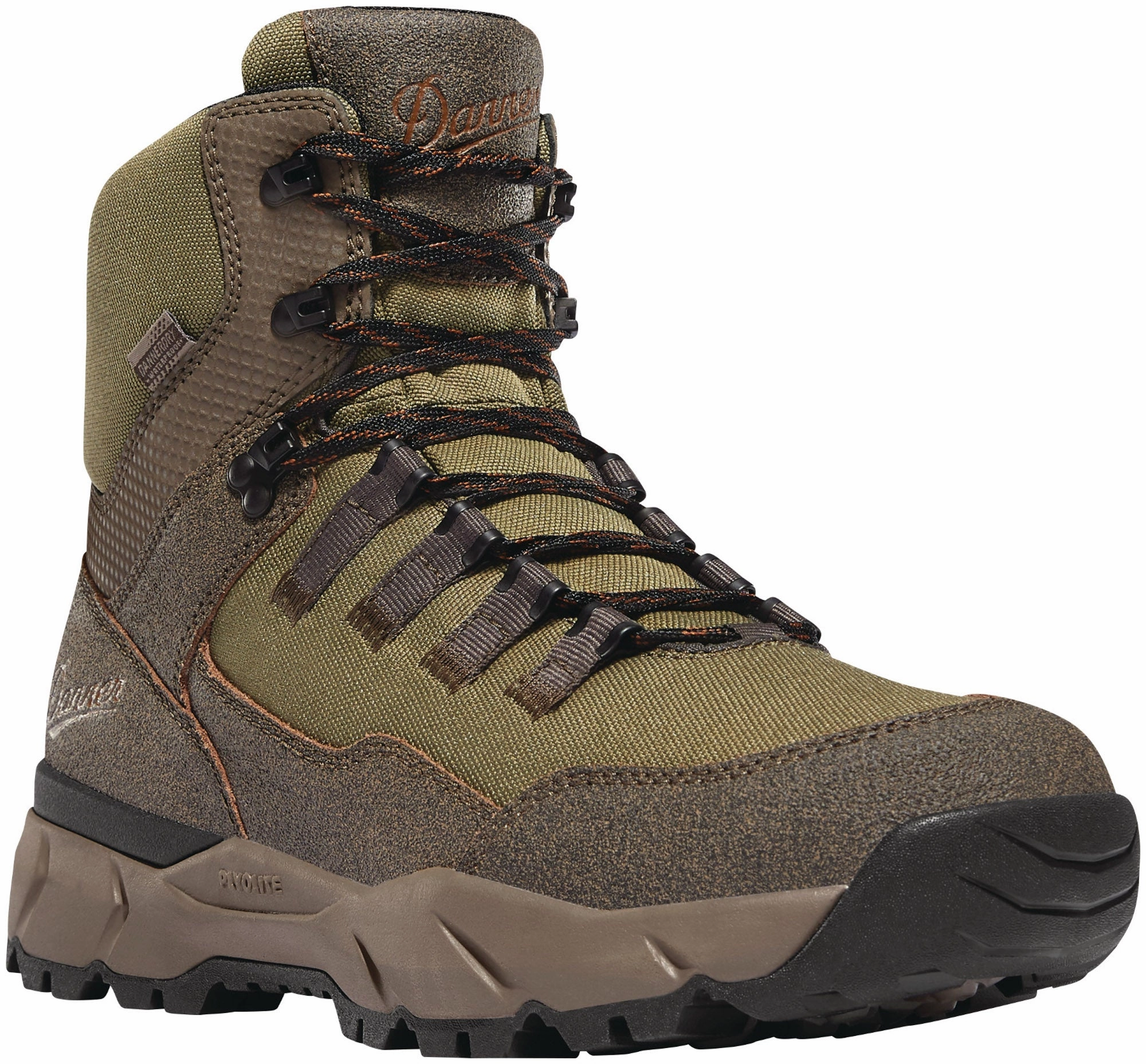 Danner Vital Trail Mens Brown/Olive Leather WP Hiking Boots Best Non Hiking Shoes For Hiking