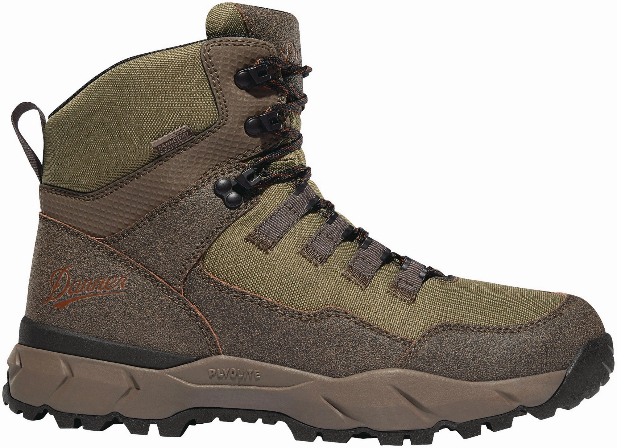 Manjaru Hiking Shoes Danner Vital Trail Mens Brown/Olive Leather WP Hiking Boots