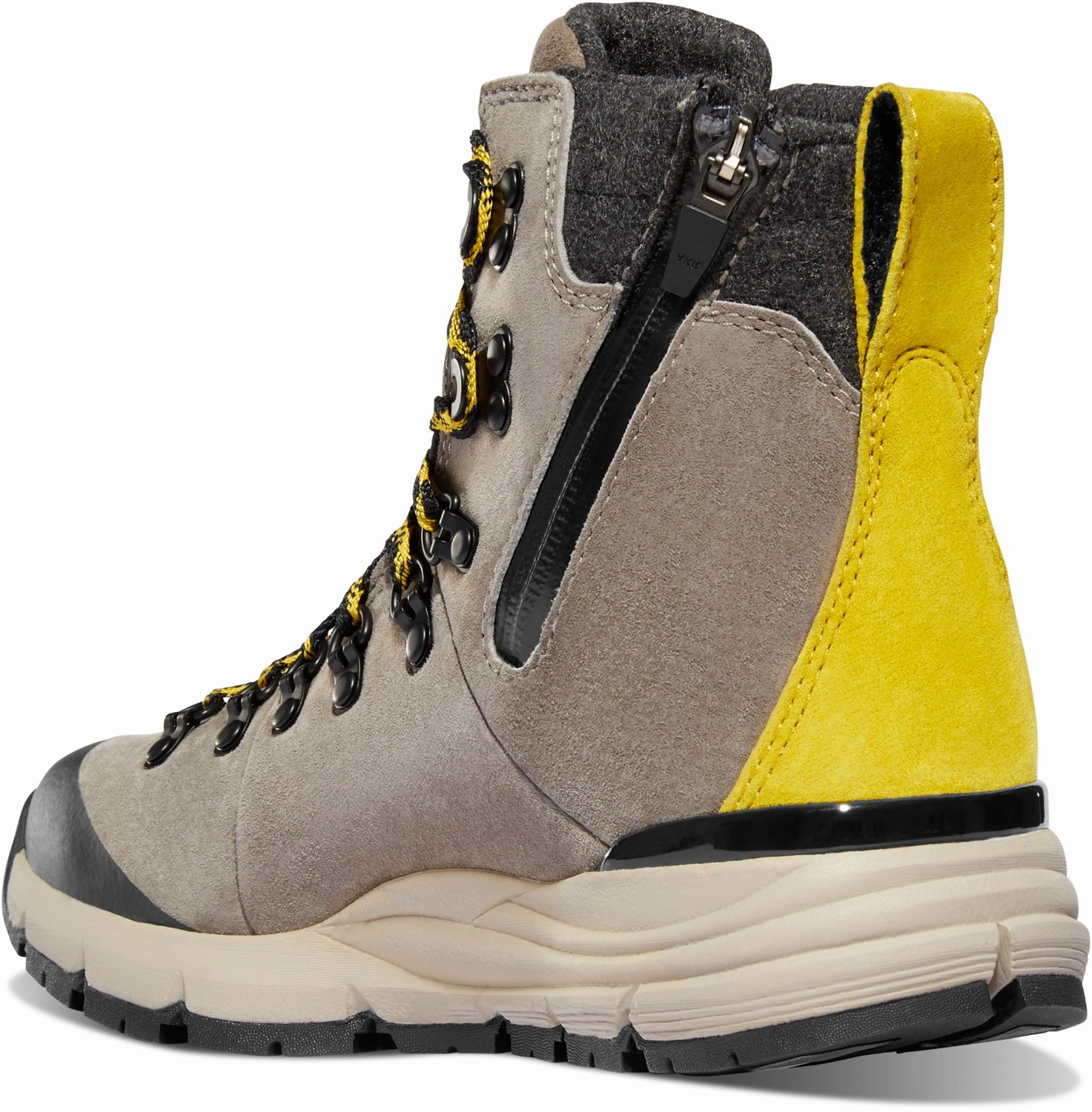 Voyageur Hiking Shoes Danner Womens Arctic 600 Side-Zip 7in 200G Driftwood/Yellow Suede Hiking Boots