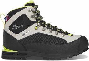 Danner Womens Crag Rat EVO Ice/Yellow Faux Leather Hiking Boots Best Motion Control Hiking Shoes