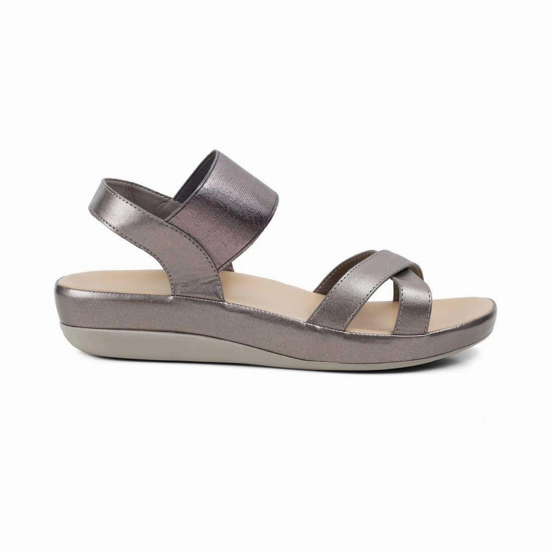 The South Pewter Women's Casual Wedge Sandals Tresmode Sandals Good Arch Support