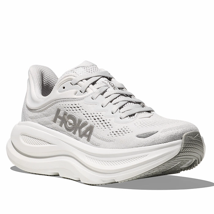 Shoes Offer Womens Hoka Bondi 9 Extra Wide in Stardust/Silver