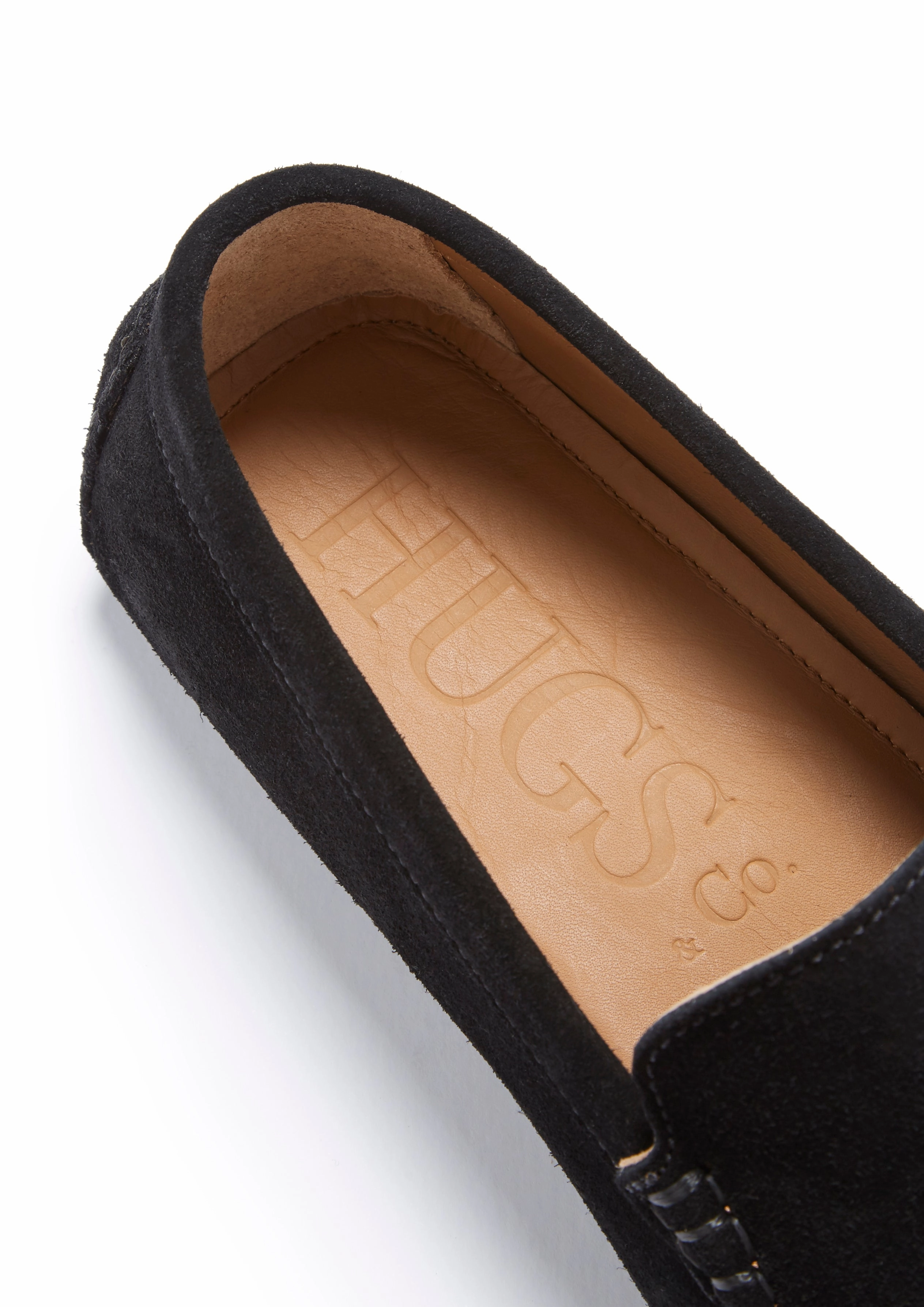 Driving Loafers, black suede Female Loafers