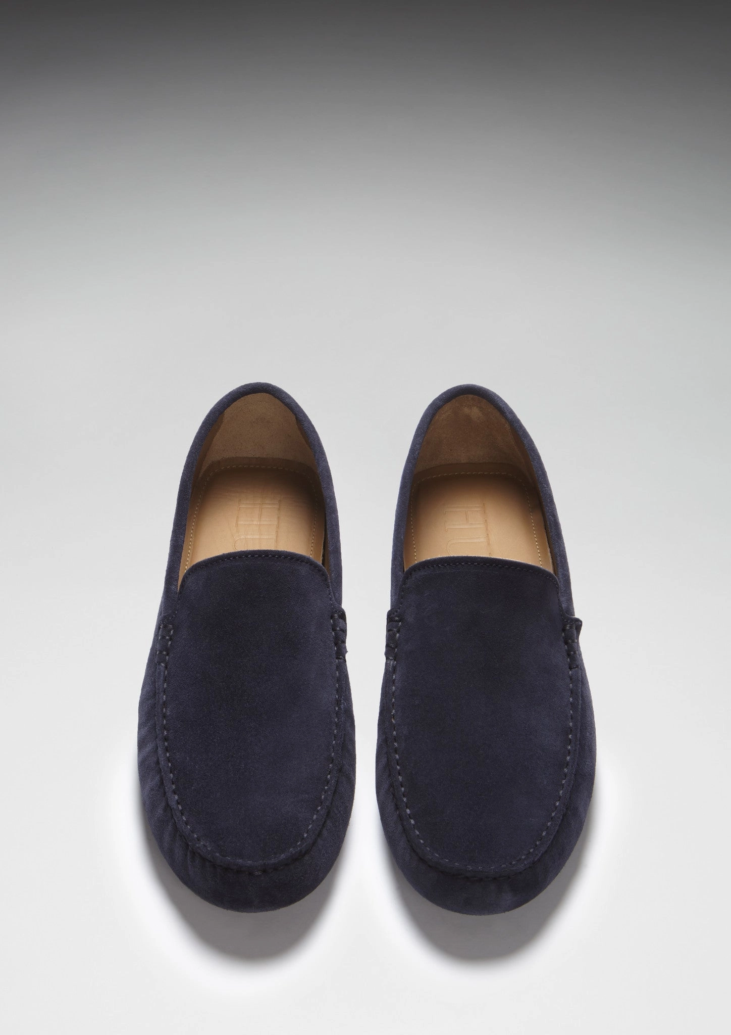 Leather Loafers With Buckle Driving Loafers, navy blue suede