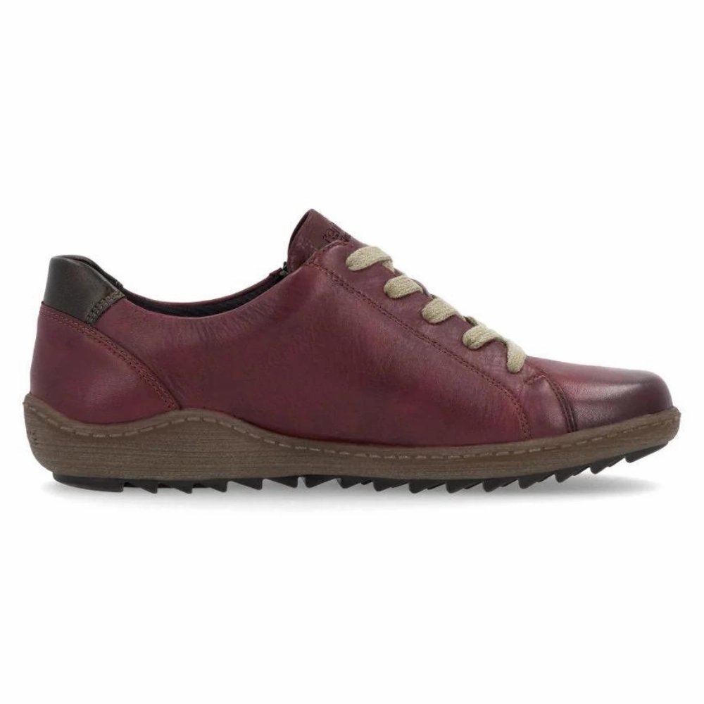 Remonte Liv 40 Vino/Vinorosso/Antique Leather Sneaker (Women's) Waterproof Shoes For Wide Feet