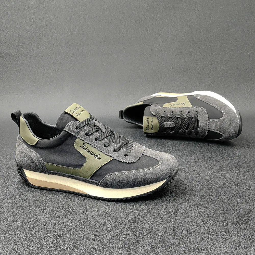 Slip On Cross Training Shoes Men Fashion Suede Casual Training Sneakers