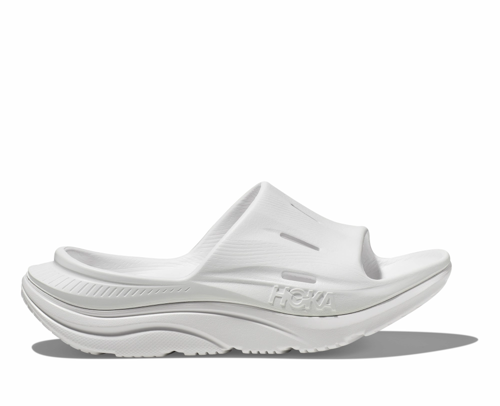 Shoes Rancho Cucamonga Hoka' Men's Ora Recovery Slide 3 - White / White