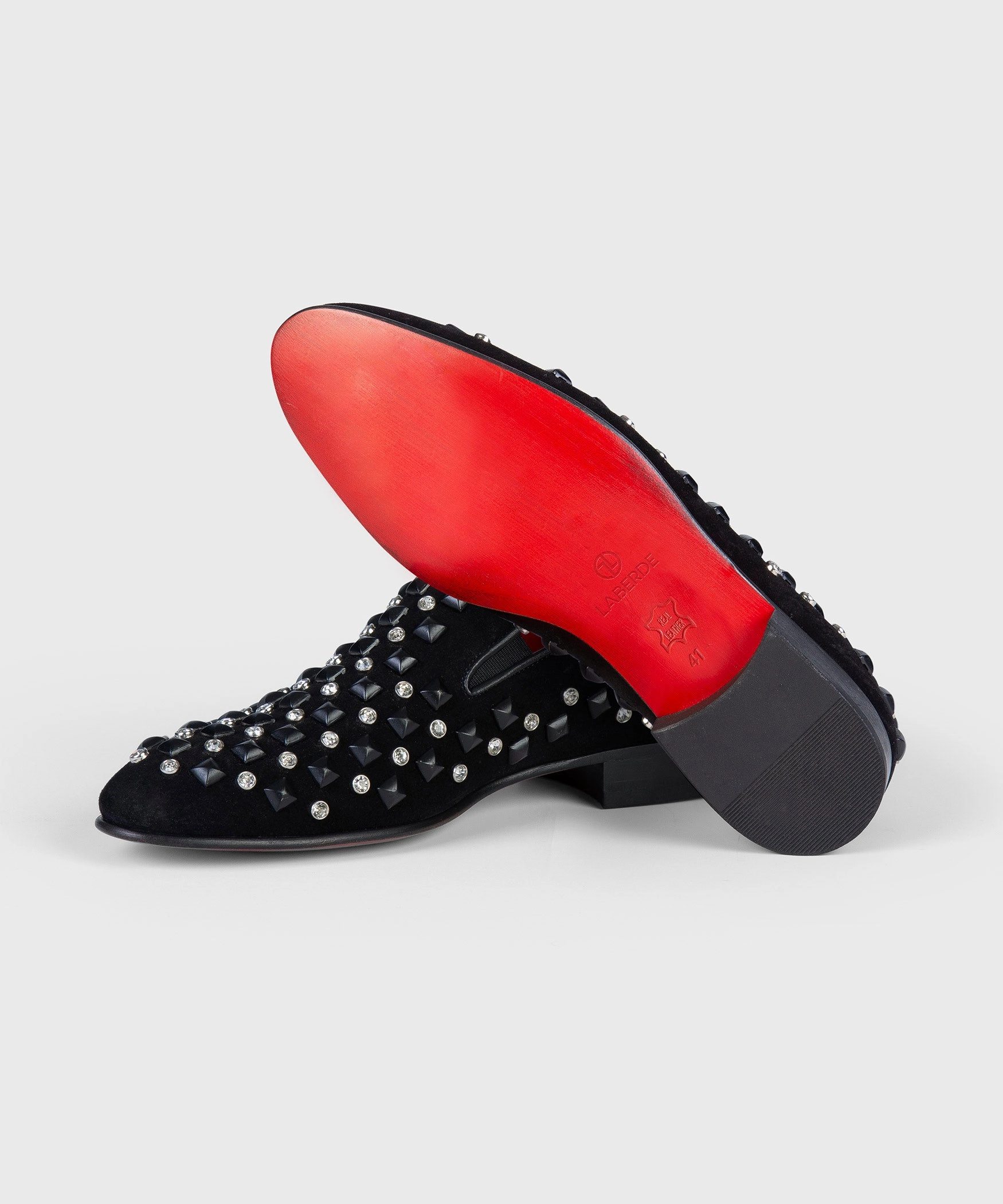 Suede With Stones Patina Loafers