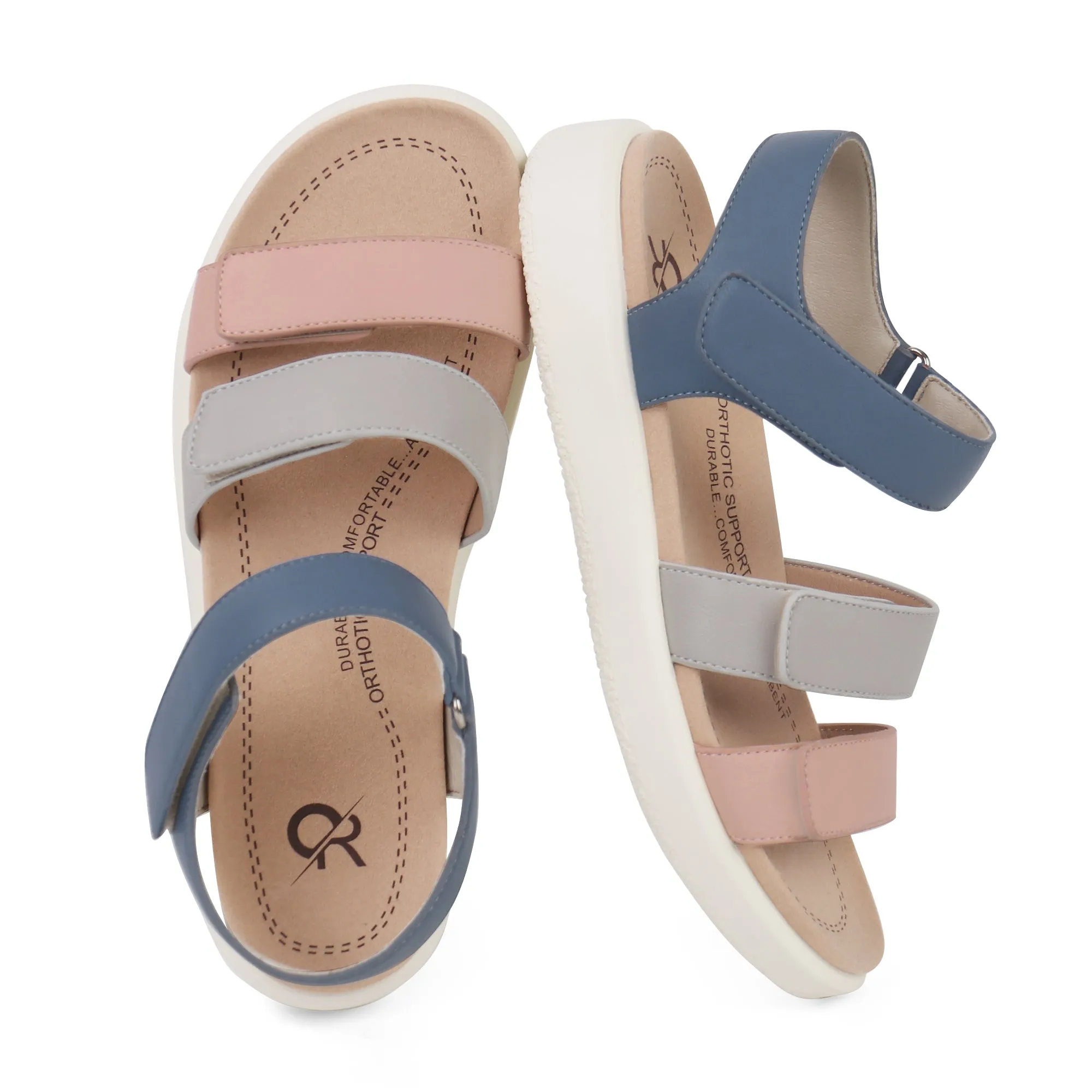 Multicolor Arch Support Sandals-Kitty Back Sandals