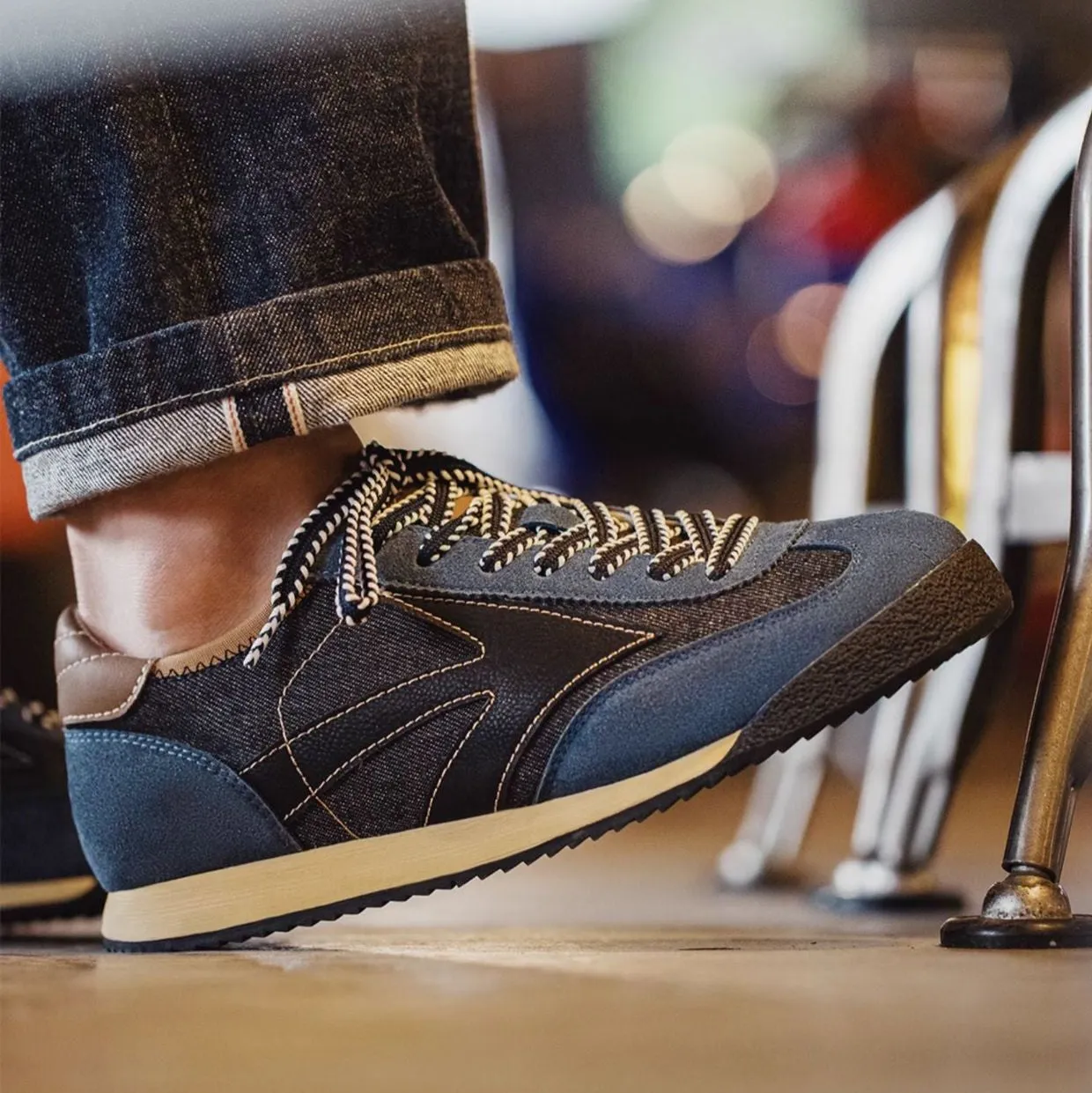 Best Barefoot Shoes For Cross Training Men's Vintage Navy Casual Training Sneakers