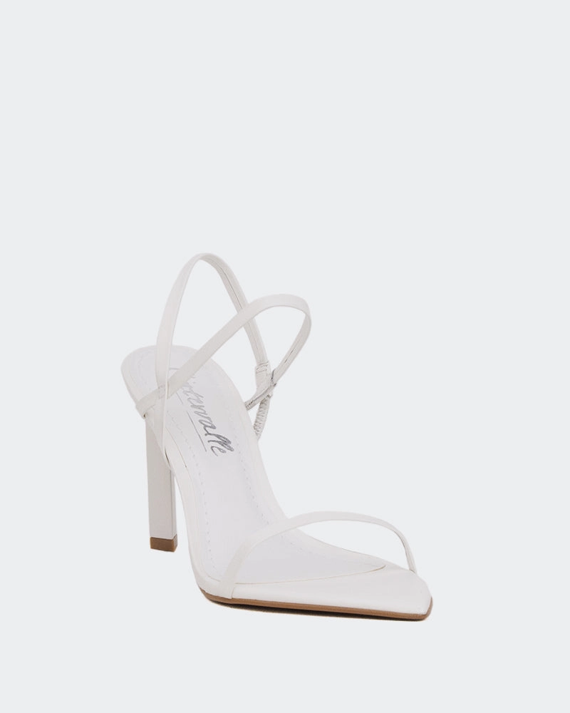 Lolas White Leather Summer Wedge Heel Sandals